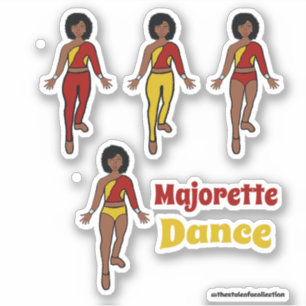 Stickers Dancer Changement Rapide Rouge Jaune