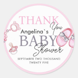 Stickers danken dir für die Babydusche.