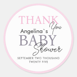Stickers danken dir für die Babydusche.