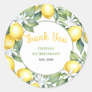 Stickers d'anniversaire citron citron