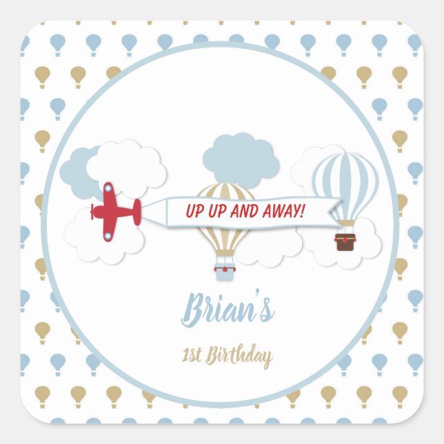 Stickers d'anniversaire de l'avion (Devant)