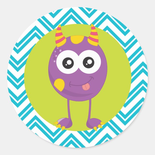 Stickers d'anniversaire de Little Monster pour les (Devant)