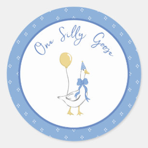Stickers d'anniversaire d'une oie sotte