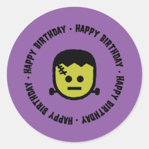 Stickers d'anniversaire Frankenstein Halloween