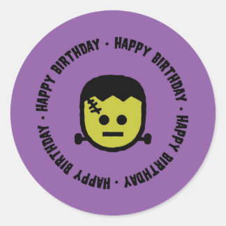 Stickers d'anniversaire Frankenstein Halloween