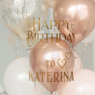 Stickers d'Anniversaire Gold Personnalisé