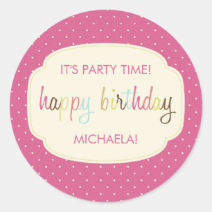 Stickers d'anniversaire personnalisés