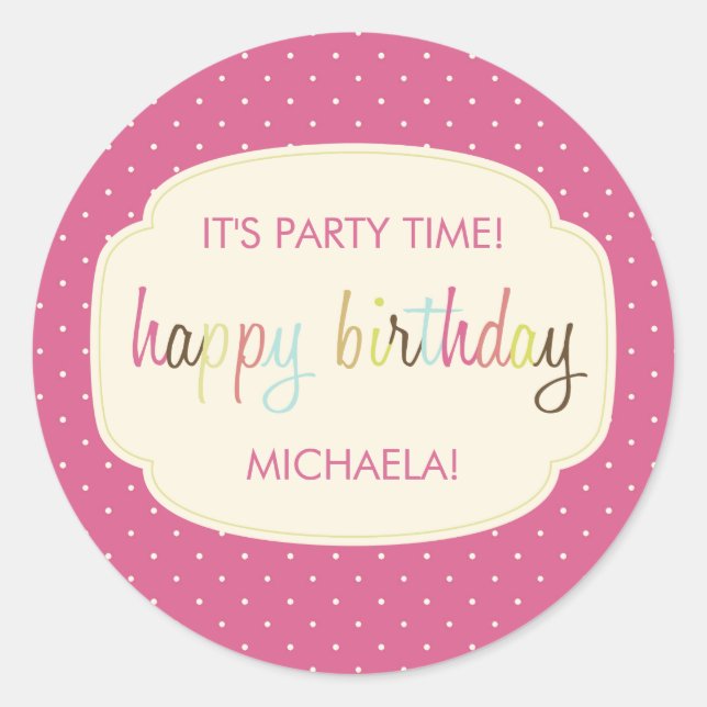 Stickers d'anniversaire personnalisés (Devant)
