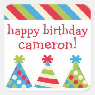 Stickers d'anniversaire personnalisés Casquettes d