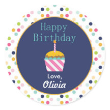 Stickers d'anniversaire personnalisés Confetti Pol