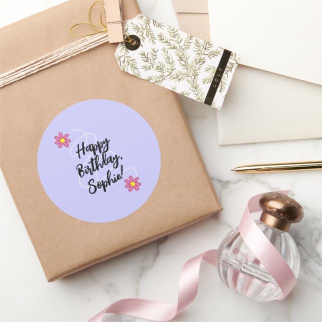 Stickers d'anniversaire personnalisés Periwinkel (Cadeaux)