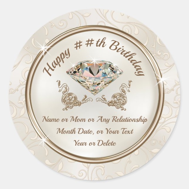 Stickers d'anniversaire pour femmes (Devant)