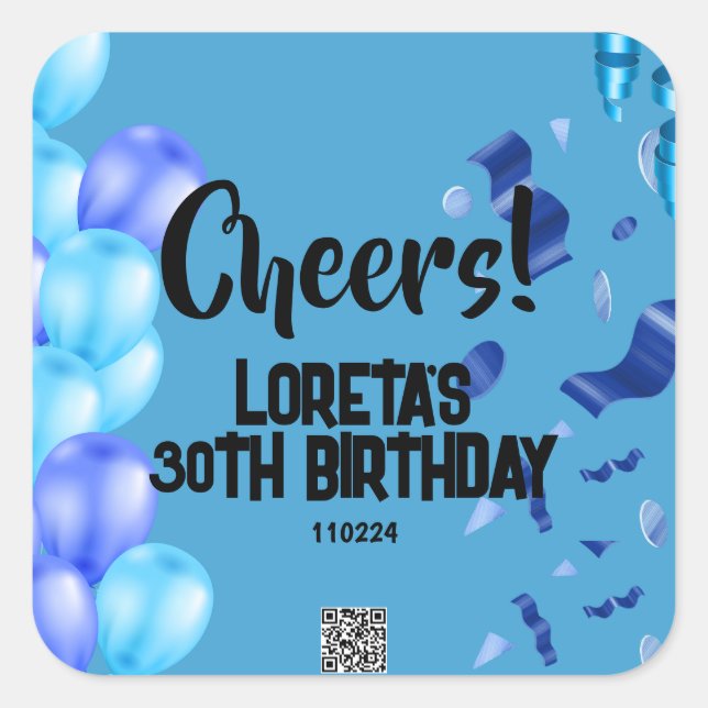Stickers d'anniversaire surprises adultes (Devant)
