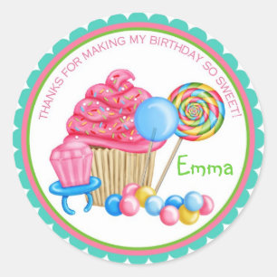 Stickers d'anniversaire vintage Candy Parlor