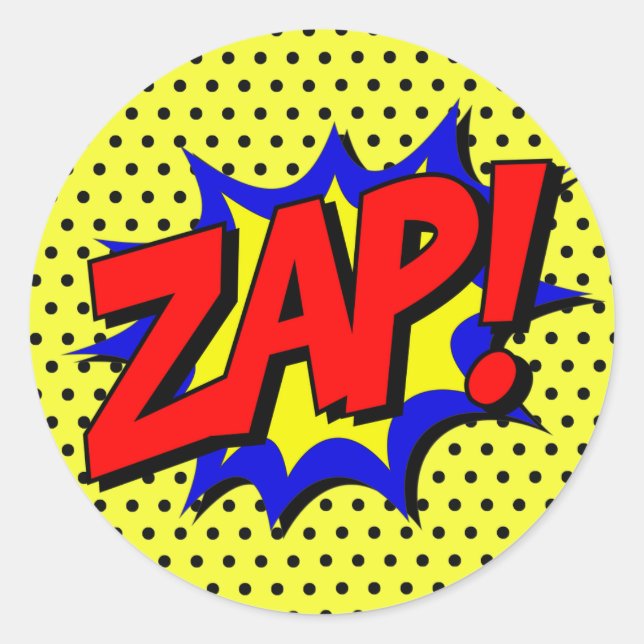 Stickers d'anniversaire Zap Pop Art Superpower Her (Devant)