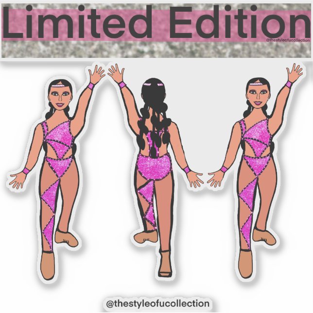 Stickers Danseur rose #4 (Devant)