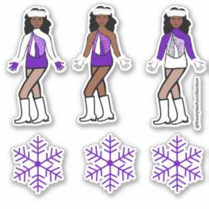 Stickers Danseuse violette hiver #1
