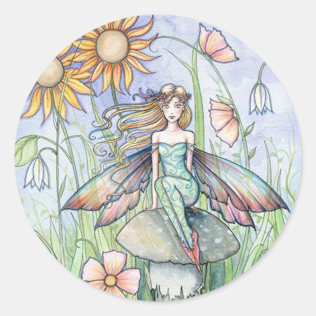 Stickers d'art de la fleur mignonne par Molly Harr (Devant)