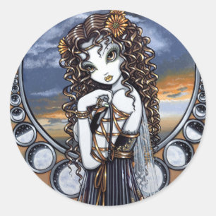 Stickers d'art de la lune gothique "Lucia"