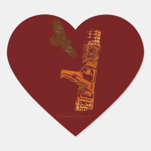 Stickers d'art HAIDA SPIRIT Aigle & Totem Poteau