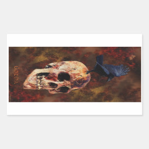 Stickers d'art Imaginaire crâne et gothique Crow