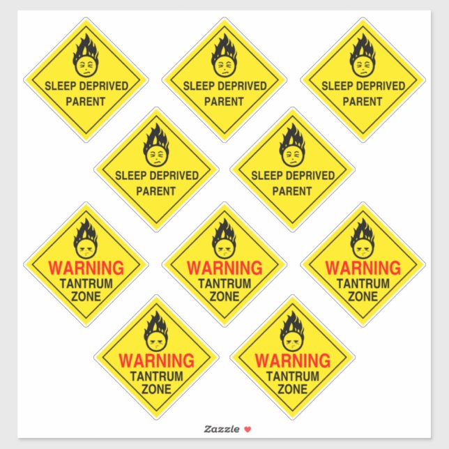 Stickers d'avertissement parental (Feuille)
