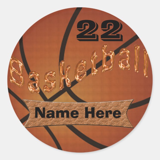 Stickers de basket-ball personnalisés cool (Devant)
