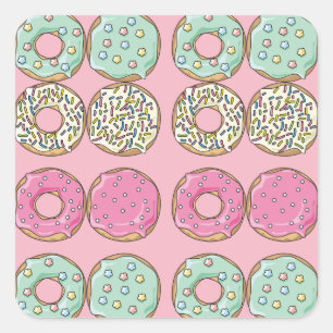 Stickers de beignets congelés à épandage mignon