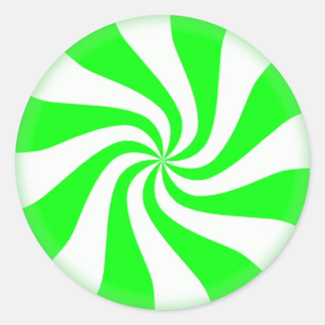 Stickers de bonbons à menthe verte (Devant)