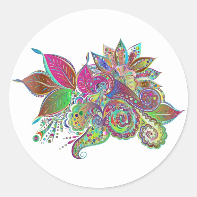 stickers de bouquet arc-en-ciel (Devant)