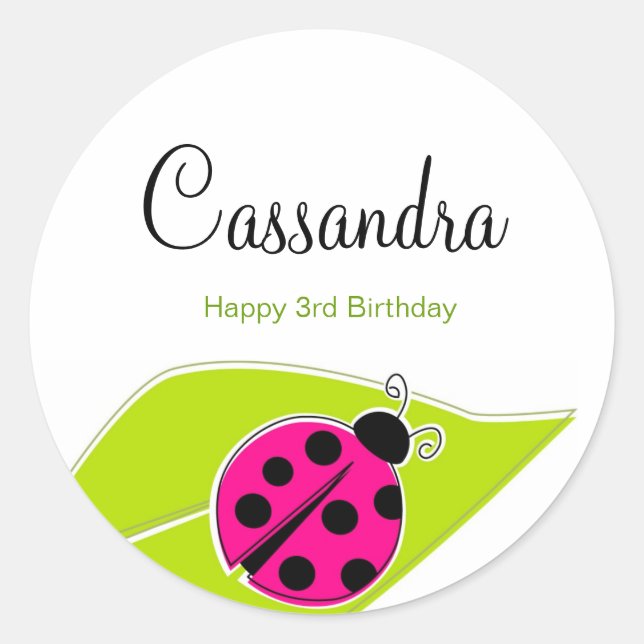 Stickers de bugs de butin rose (Devant)