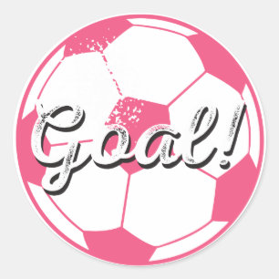 Stickers de but de balle de football - rose