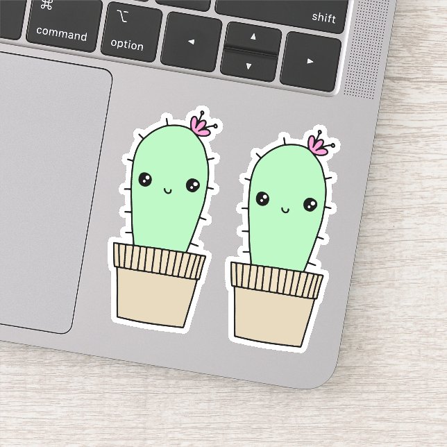 stickers de cactus style kawaii Cute (Détail)
