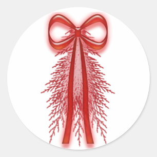 Stickers de cartes de Noël Red Holiday Design