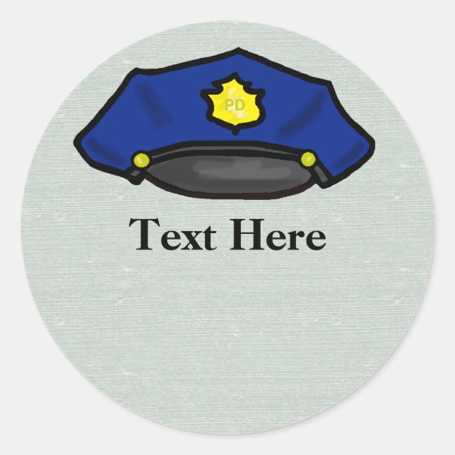 Stickers de Casquette de policier Casquette de pol (Devant)
