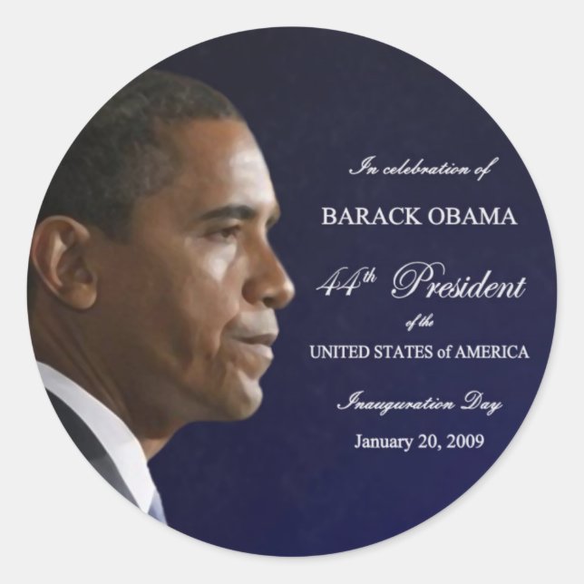 Stickers de célébration de l'investiture d'Obama (Devant)