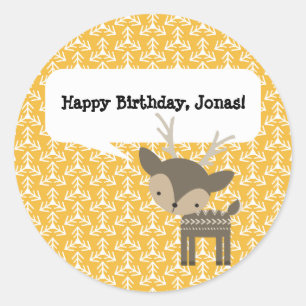Stickers de cerfs personnalisés mignons animaux en