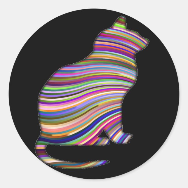 stickers de chat arc-en-ciel (Devant)