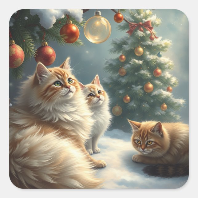 Stickers de chat de fête (Devant)