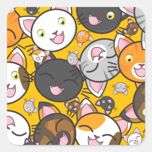 stickers de chats heureux
