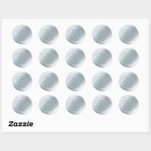 Stickers de cire Monogramme en poudre bleu