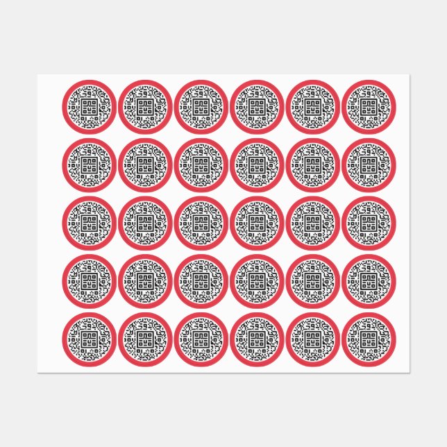 Stickers de code QR personnalisables pour les comm (Feuille)