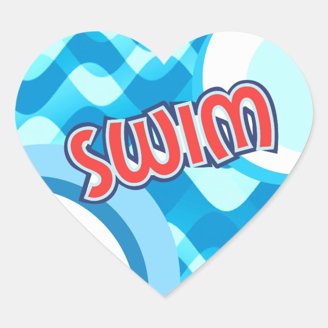 Stickers de coeur SWIM (Devant)