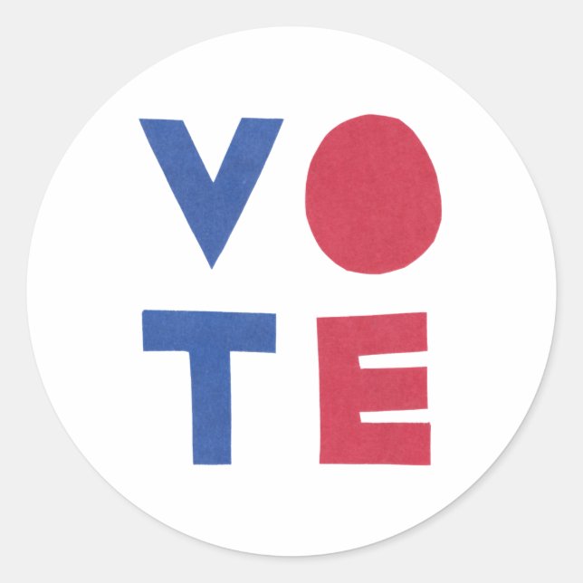 Stickers de conception de lettres bloc VOTE (Devant)