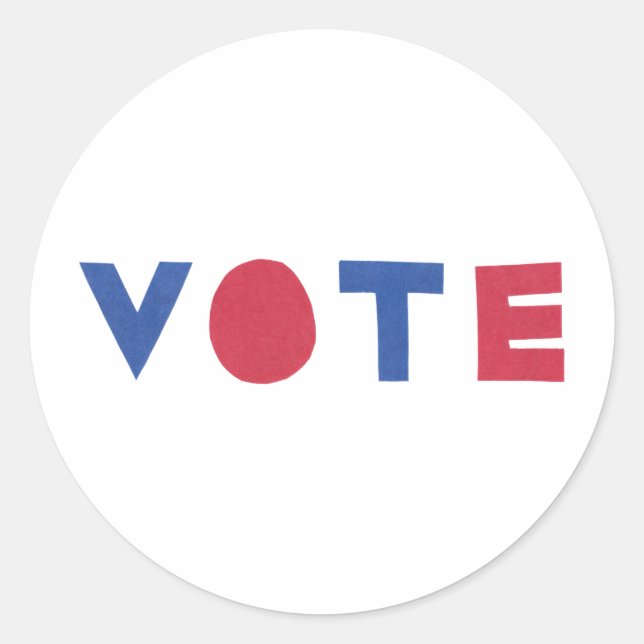 Stickers de conception de lettres bloc VOTE (Devant)
