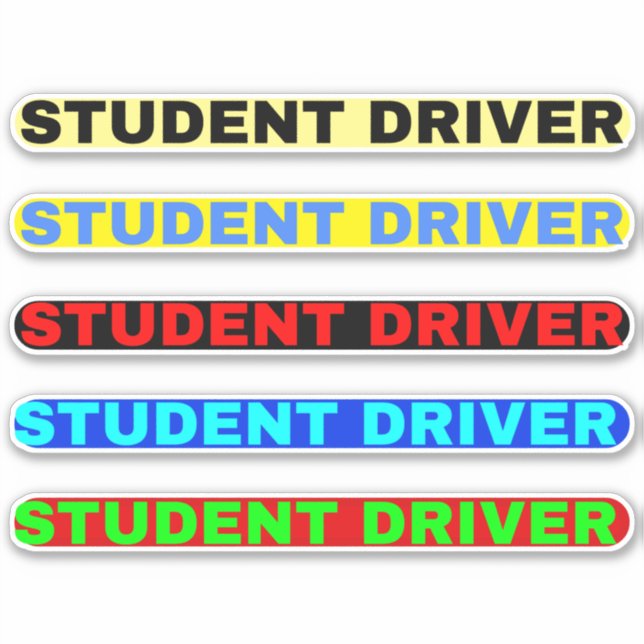 Stickers de conducteur étudiant (texte de conducte (Devant)