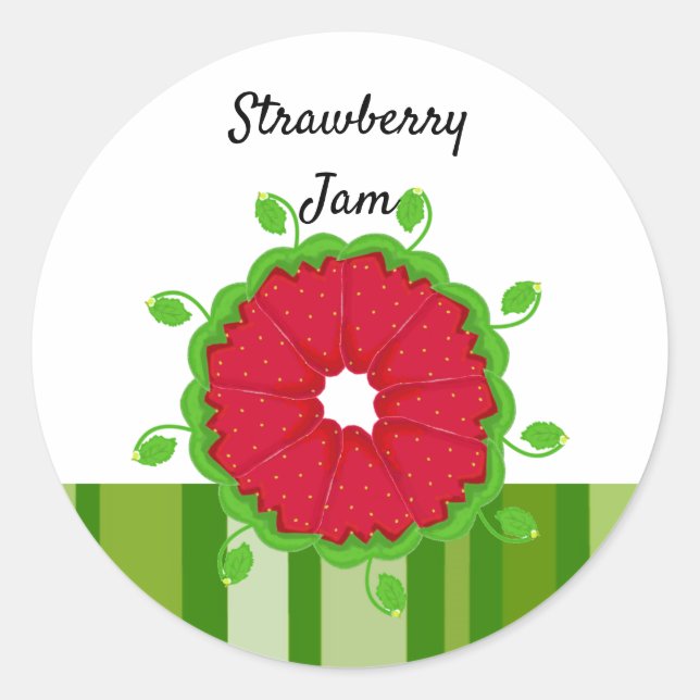 Stickers de confiture à fraises (Devant)
