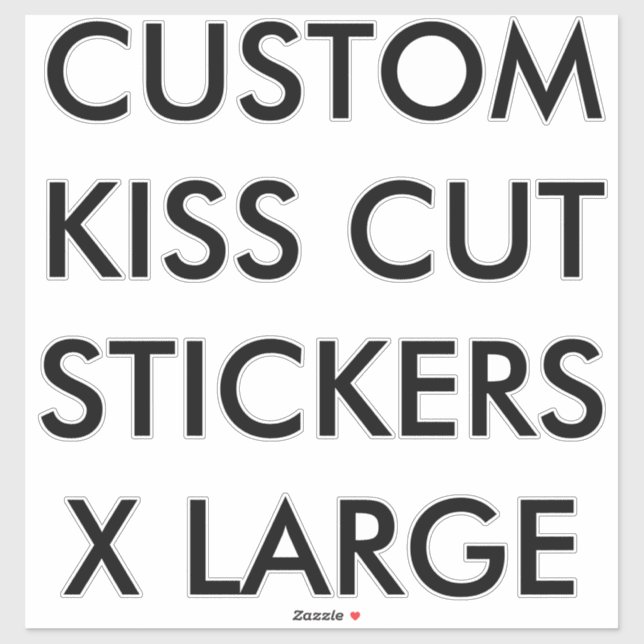 STICKERS DE COUPE KISS personnalisés 14 pouces x 1 (Feuille)