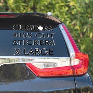 STICKERS DE COUPE KISS personnalisés 14 pouces x 1