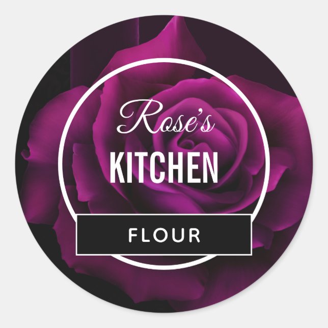 Stickers de cuisine Rose gothique violet (Devant)